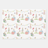 ピーター・ウサギと家族 ラッピングペーパーシート (正面)