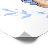 ピーター・ウサギを子どもの名前でパーソナライズ ポスター (角)