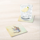 ピーター・ウサギ（本） スクエアペーパーコースター (インサイチュ)