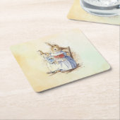 ピーター・ウサギ（本） スクエアペーパーコースター (アングル)