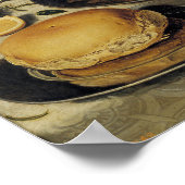 ピーター – オレンジ、オリーブ、パイ付きテーブル ポスター (角)