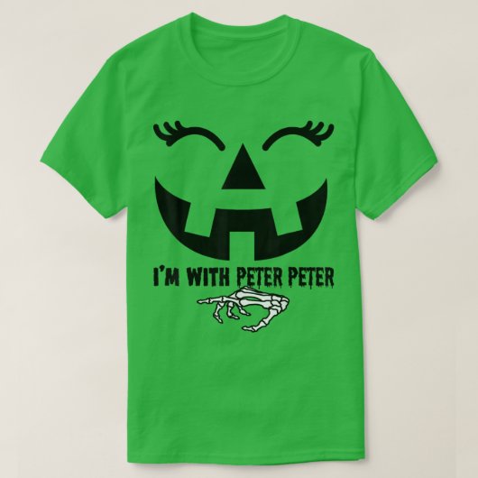 ピーター・カボチャ食べ手の妻ハロウィンカップルの衣装 Tシャツ (デザイン正面)