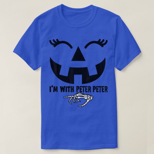 ピーター・カボチャ食べ手の妻ハロウィンカップルの衣装 Tシャツ (デザイン正面)