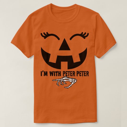 ピーター・カボチャ食べ手の妻ハロウィンカップルの衣装 Tシャツ (デザイン正面)