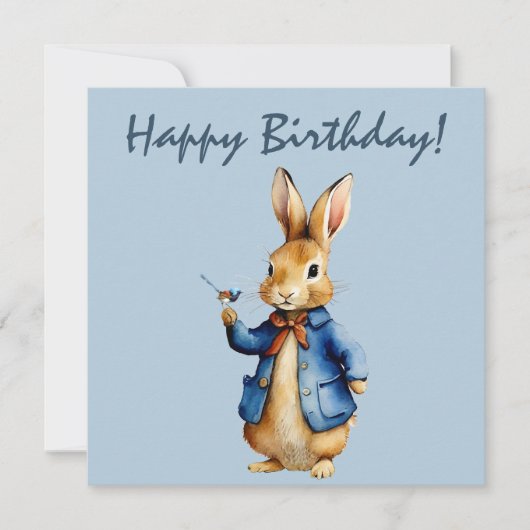 ピーター・ザ・ウサギとウェレンハッピーバースデー カード (正面)