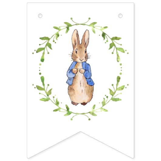 ピーター・ザ・ウサギとグリーン・リーフ・リース バンティングフラッグ (第1の旗)