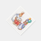 ピーター・ザ・ウサギとジョセフィーヌ・バニー スタンダードカクテルナプキン (角)