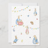 ピーター・ザ・ウサギと家族の赤ちゃんシャワー 招待状 (裏面)