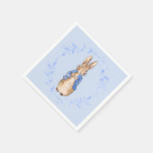 ピーター・ザ・ウサギと青い葉のリース スタンダードカクテルナプキン (角)