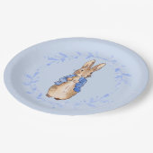 ピーター・ザ・ウサギと青い葉のリース ペーパープレート (アングル)