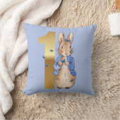 ピーター・ザ・ウサギと青い蝶 クッション (ブランケット)