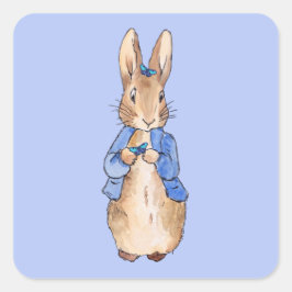 ピーター・ザ・ウサギと青い蝶 スクエアシール