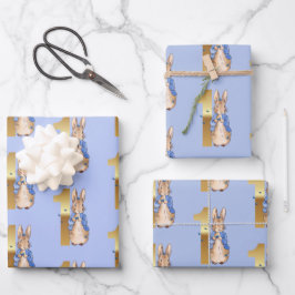 ピーター・ザ・ウサギと青い蝶 ラッピングペーパーシート