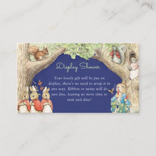 ピーター・ザ・ウサギの森の友人たちがシャワーを浴びる エンクロージャーカード (正面)