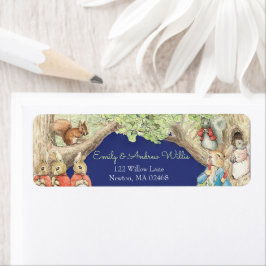 ピーター・ザ・ウサギの森の友人たちがシャワーを浴びる ラベル