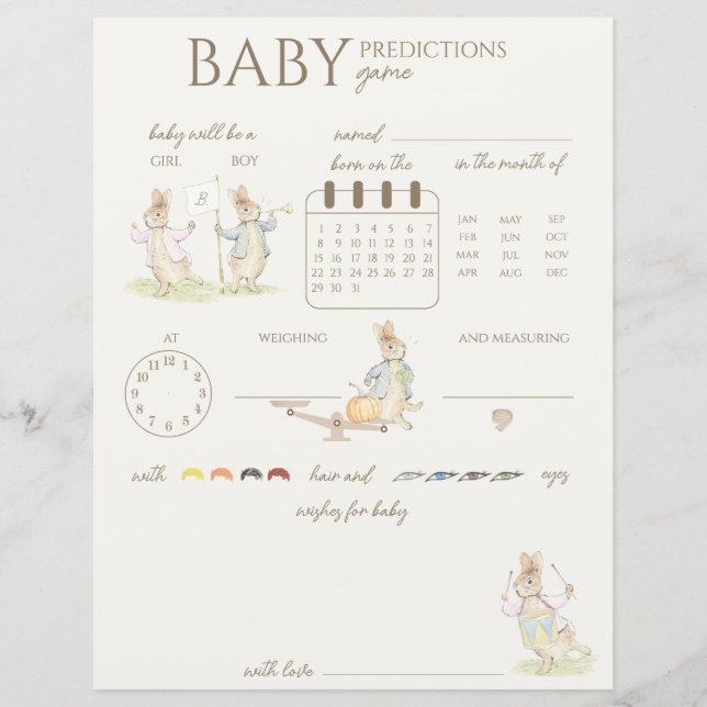 ピーター・ザ・ウサギの赤ちゃんシャワー推理ゲーム (正面)