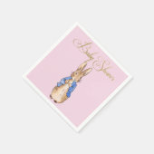 ピーター・ザ・ウサギの赤ちゃんシャワー スタンダードカクテルナプキン (角)