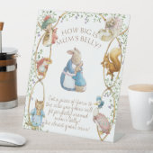 ピーター・ザ・ウサギ赤ちゃんシャワー母の腹のゲーム 台座サイン (インサイチュ)