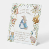 ピーター・ザ・ウサギ赤ちゃんシャワー母の腹のゲーム 台座サイン (正面)