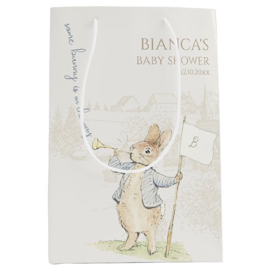 ピーター・ザ・ウサギSome Bunny Baby Shower ミディアムペーパーバッグ (正面)