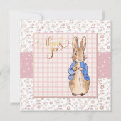 ピーター・ザ・ラビットありがとう 招待状 (正面)