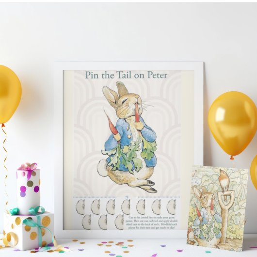 ピーター・ザ・ラビットがバニーゲームで尾をピン留めする ポスター