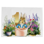 ピーター・ザ・ラビットがポットの最初の誕生日に ラージペーパーバッグ (裏面)