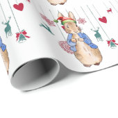 ピーター・ザ・ラビットとクリスマスの飾り付け ラッピングペーパー (ロールコーナー)