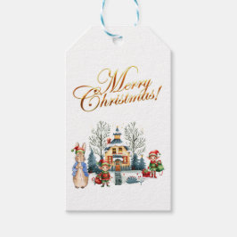 ピーター・ザ・ラビットとクリスマス小妖精や小人 ギフトタグ