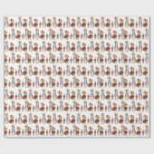 ピーター・ザ・ラビットとサンタハット小妖精や小人おもちゃ兵隊 ラッピングペーパー (フラット)