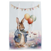 ピーター・ザ・ラビットのバンティングと風船 ミディアムペーパーバッグ (裏面)
