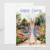 ピーター・ザ・ラビットの庭のハッピーイースター シーズンカード (正面/裏面)