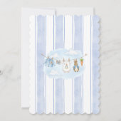 ピーター・ザ・ラビットの洗濯干しベビーシャワー 招待状 (裏面)