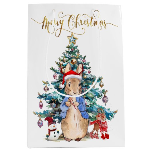 ピーター・ザ・ラビットの祝クリスマス ミディアムペーパーバッグ (正面)