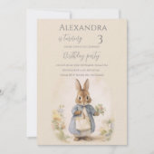 ピーター・ザ・ラビットの誕生日パーティー 招待状 (正面)