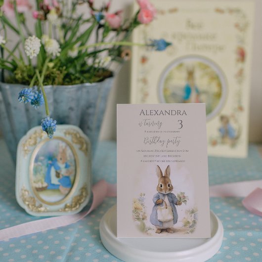 ピーター・ザ・ラビットの誕生日パーティー 招待状
