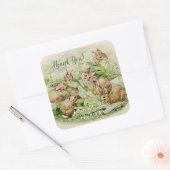 ピーター・ザ・ラビットガーデン赤ちゃんシャワーありがとう スクエアシール (封筒)