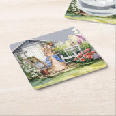 ピーター・ザ・ラビットガーデン スクエアペーパーコースター (アングル)