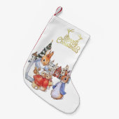 ピーター・ザ・ラビットクリスマスショッピング スモールクリスマスストッキング (正面 (吊り時))