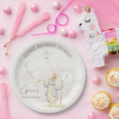 ピーター・ザ・ラビットソーバニー1歳の誕生日 ペーパープレート (パーティー)