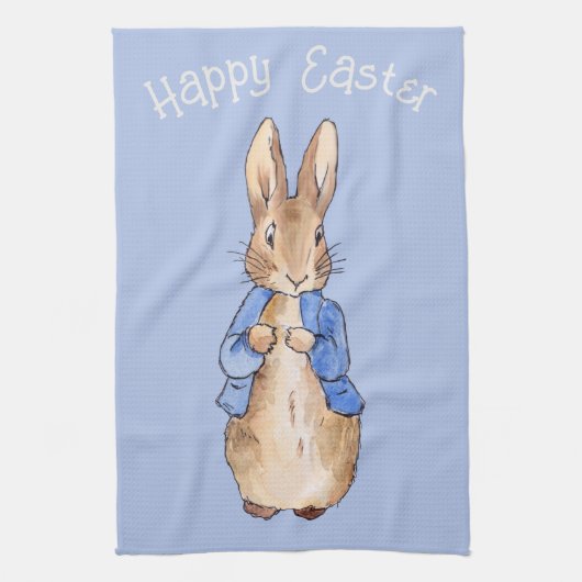 ピーター・ザ・ラビットハッピーイースター挨拶 キッチンタオル (縦)