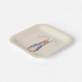 ピーター・ザ・ラビットハッピーイースター挨拶 ペーパープレート (傾斜あり)