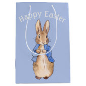 ピーター・ザ・ラビットハッピーイースター挨拶 ミディアムペーパーバッグ (正面)