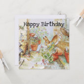 ピーター・ザ・ラビットハッピーバースデー カード (正面/裏面インサイチュ)