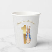 ピーター・ザ・ラビットハッピー1回目の誕生日 紙コップ (裏面)