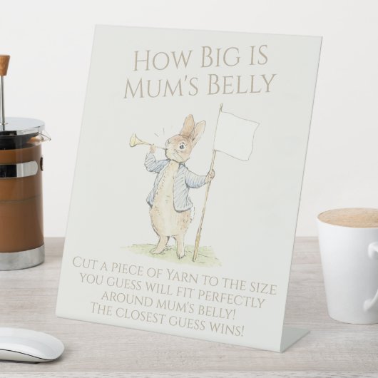 ピーター・ザ・ラビットバニーおたふくろの大きさ 台座サイン (インサイチュ)