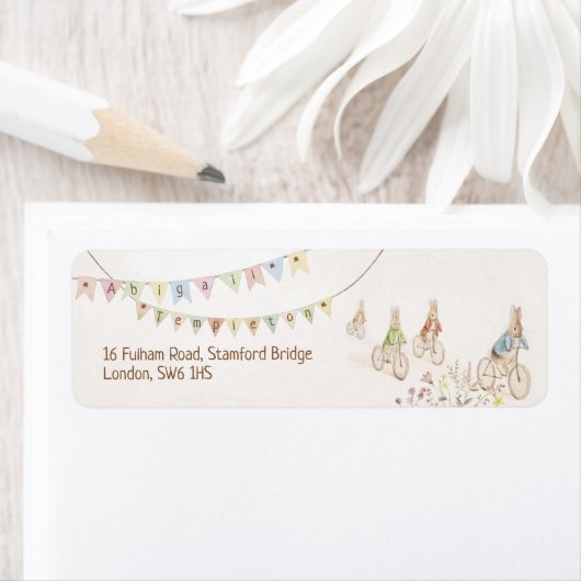 ピーター・ザ・ラビットバニー男女兼用・ベイビー・シャワー ラベル (インサイチュ)