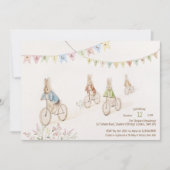 ピーター・ザ・ラビットバニー男女兼用・ベイビー・シャワー 招待状 (正面)