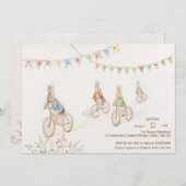 ピーター・ザ・ラビットバニー男女兼用・ベイビー・シャワー 招待状 (正面/裏面)