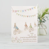 ピーター・ザ・ラビットバニー男女兼用・ベイビー・シャワー 招待状 (スタンド正面)